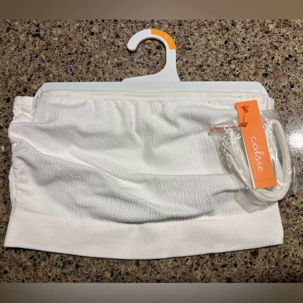 White Tube top with Adjustable Straps